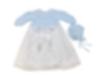 Embroidered blue faldon