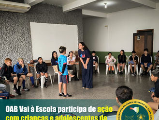 OAB Vai à Escola participa de ação com crianças e adolescentes do Projeto Torcida Amiga