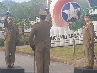 Presidente da AME-SC prestigia solenidade de passagem de comando do 24°BPM de Biguaçu