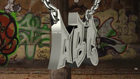 Wildstyle Graffiti 5 Letter Pendant Afwdesign