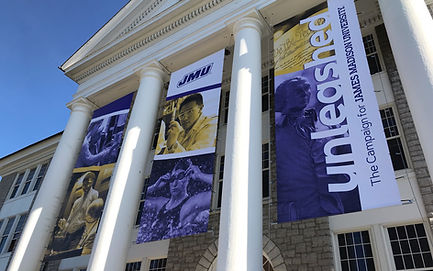 Unleashed campaign banners for James Madison University