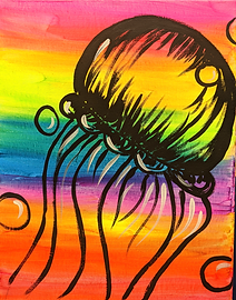 Kids Glow Jellyfish 11X14