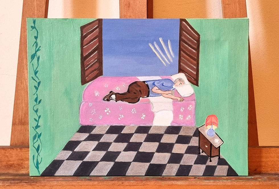 riposa,nonno 25x35 acrilico 2015