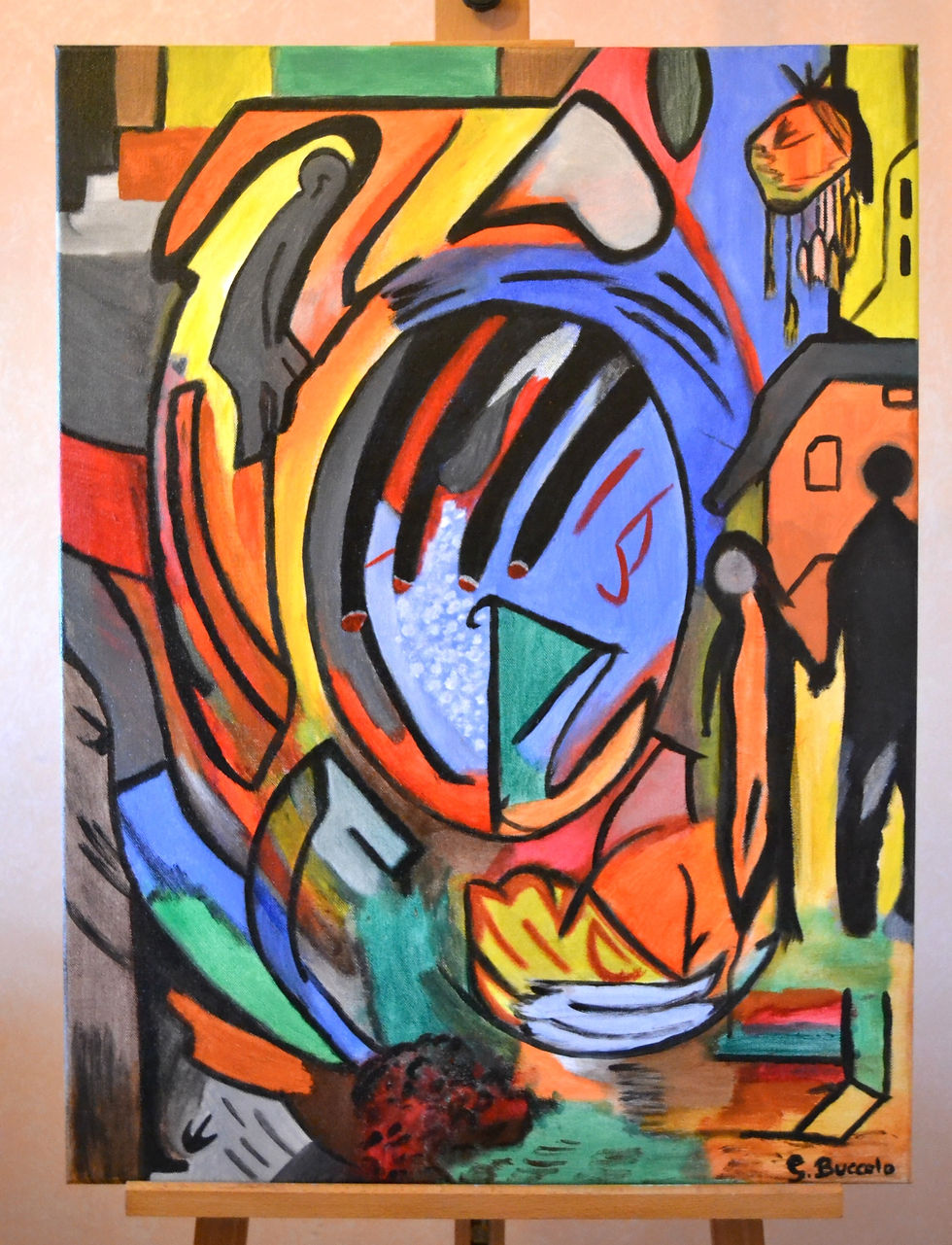 Young women in a world 80x60 acrilico 2013
