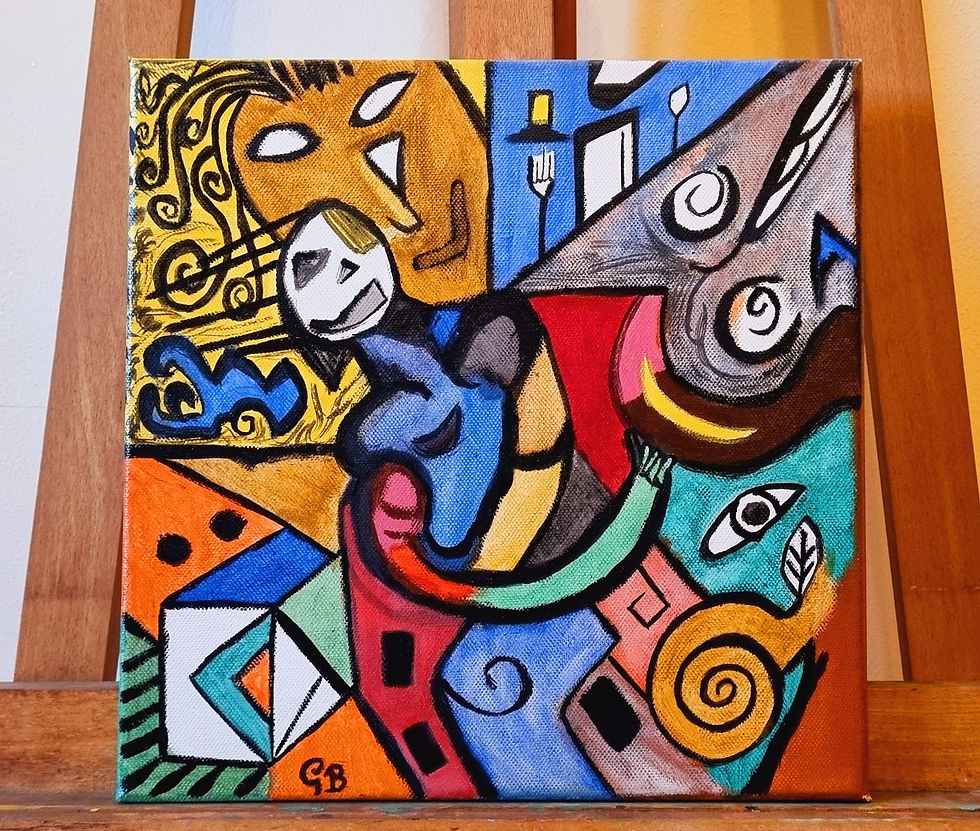 L'abbraccio 30x30 acrilico 2013