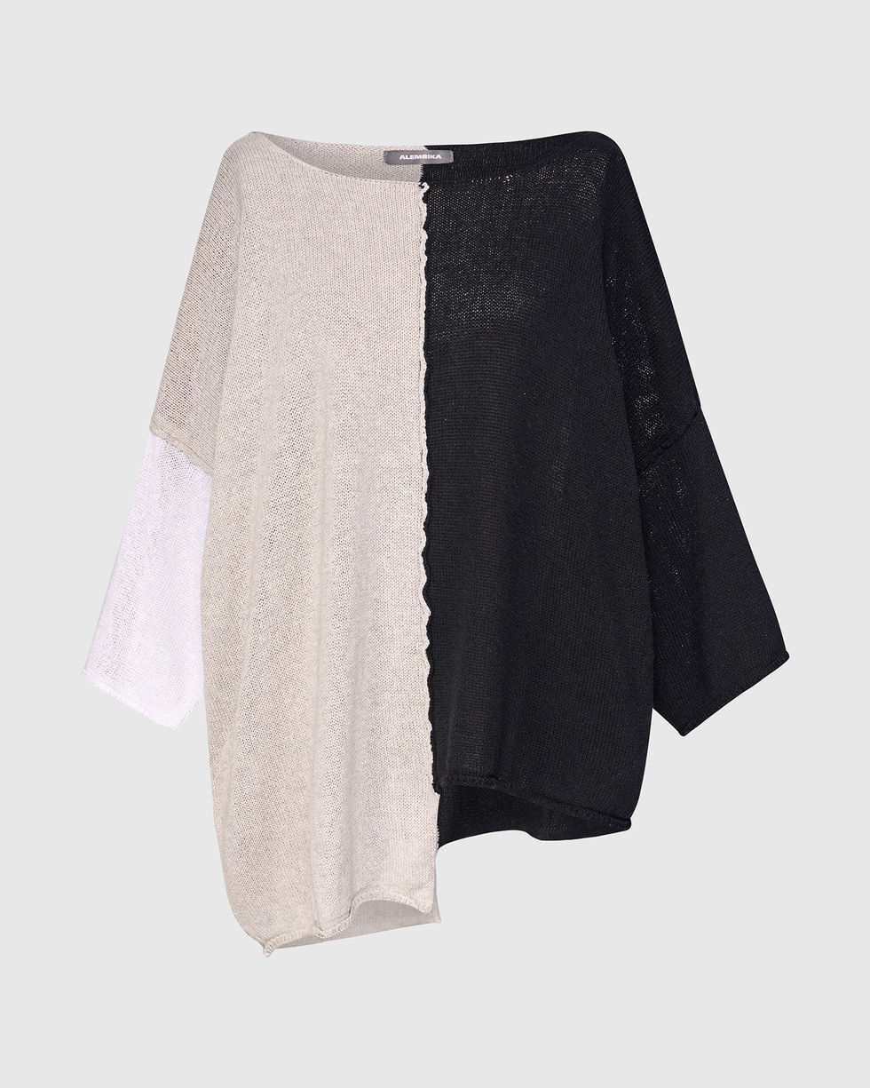 Alembika Contrast Tunic Sweater - Mix AS64M