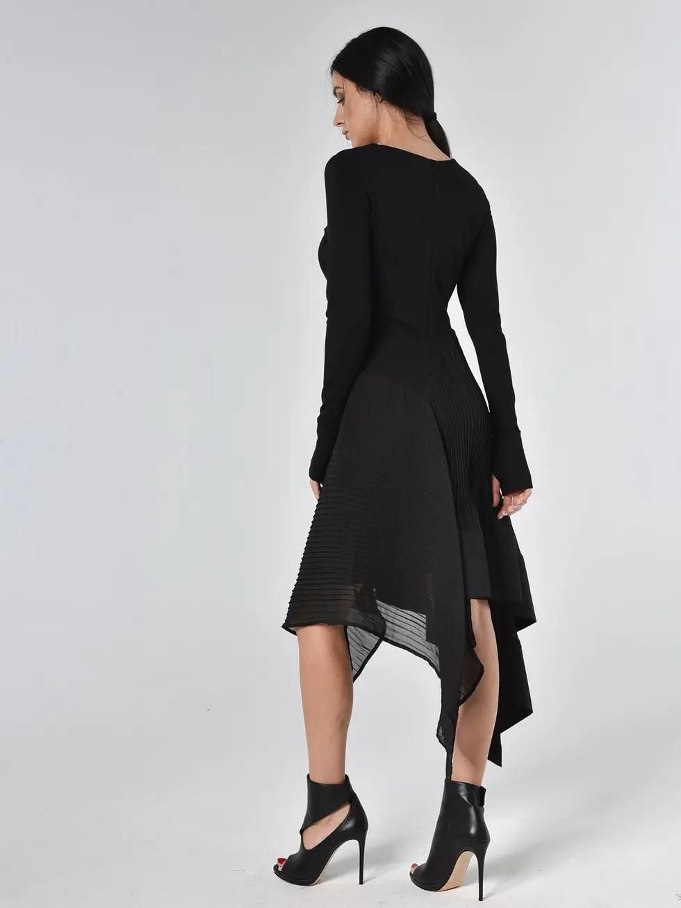 Metamorphoza Pleated Chiffon Dress METD0134