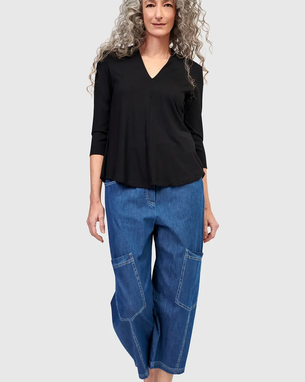 Alembika Palma Denim Capri Pants SP609