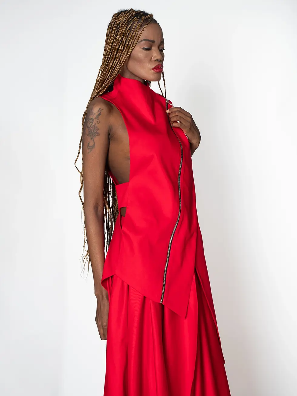 Metamorphoza Asymmetric Zipper Top METT0049