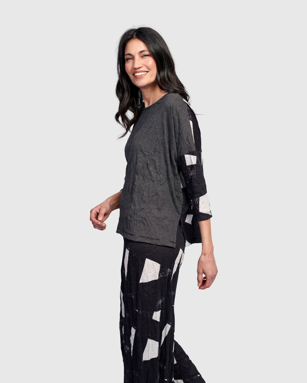 Alembika Inkline Mixed Media Tunic - Mono ST747M