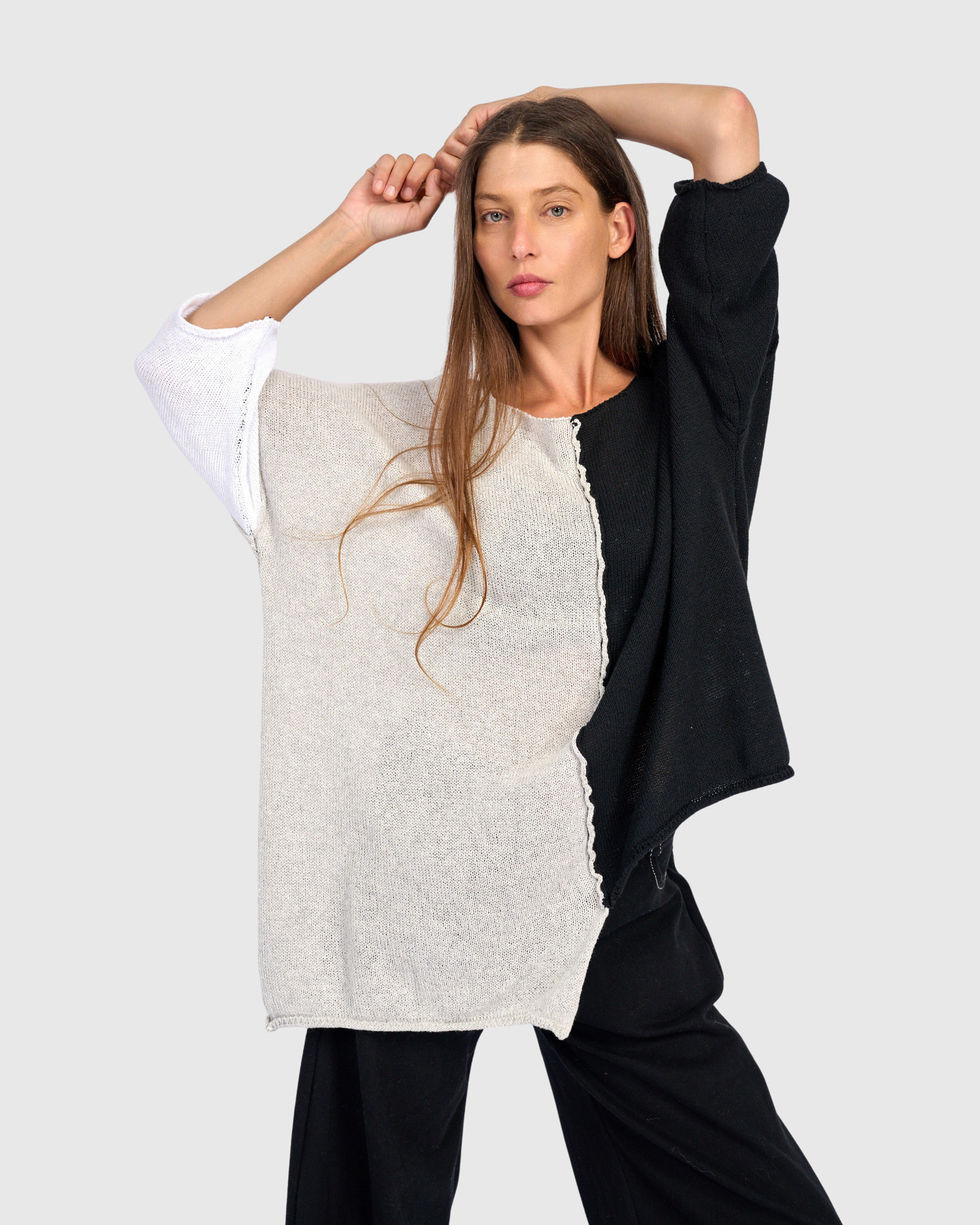 Alembika Contrast Tunic Sweater - Mix AS64M