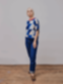 Calder Sweater Tee - Jacaranda front view model