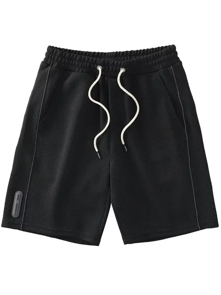 Thumbnail: Men's Waffle Y2K Drawstring Baggy Shorts