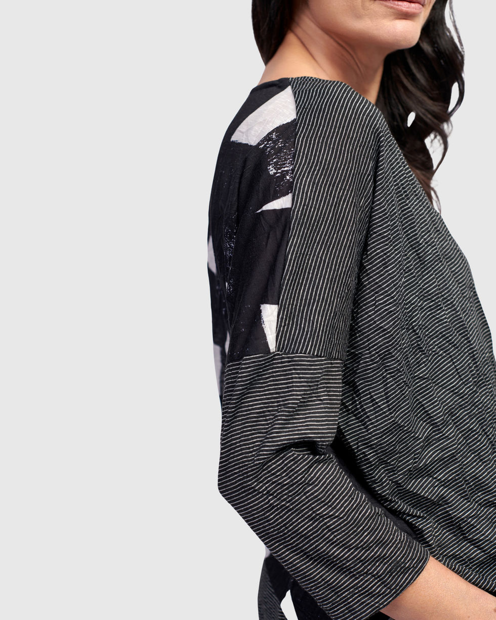 Alembika Inkline Mixed Media Tunic - Mono ST747M
