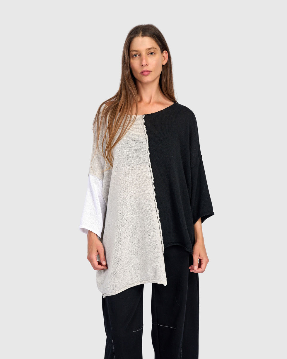 Alembika Contrast Tunic Sweater - Mix AS64M
