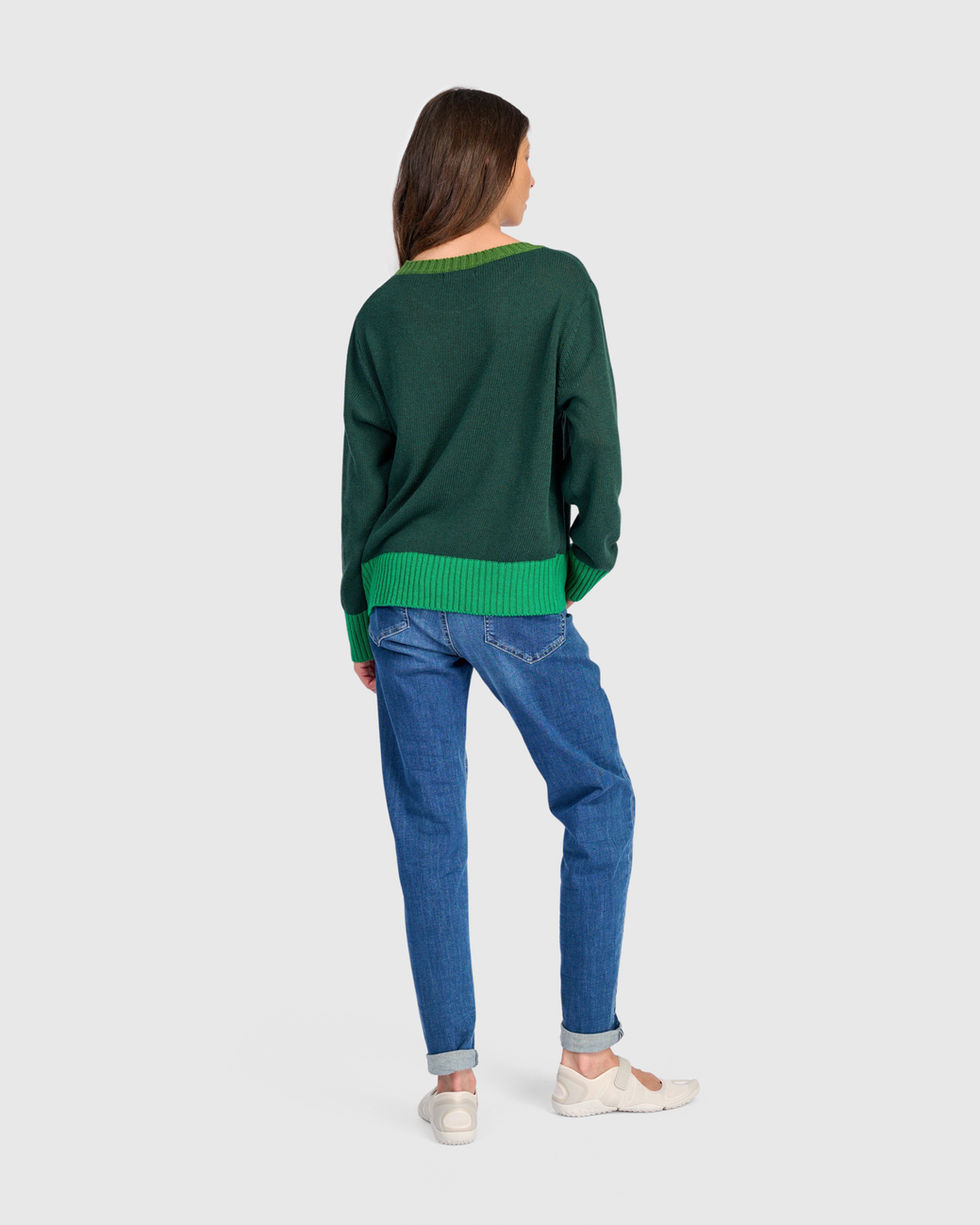 Alembika Pocket Sweater - Green AS54G