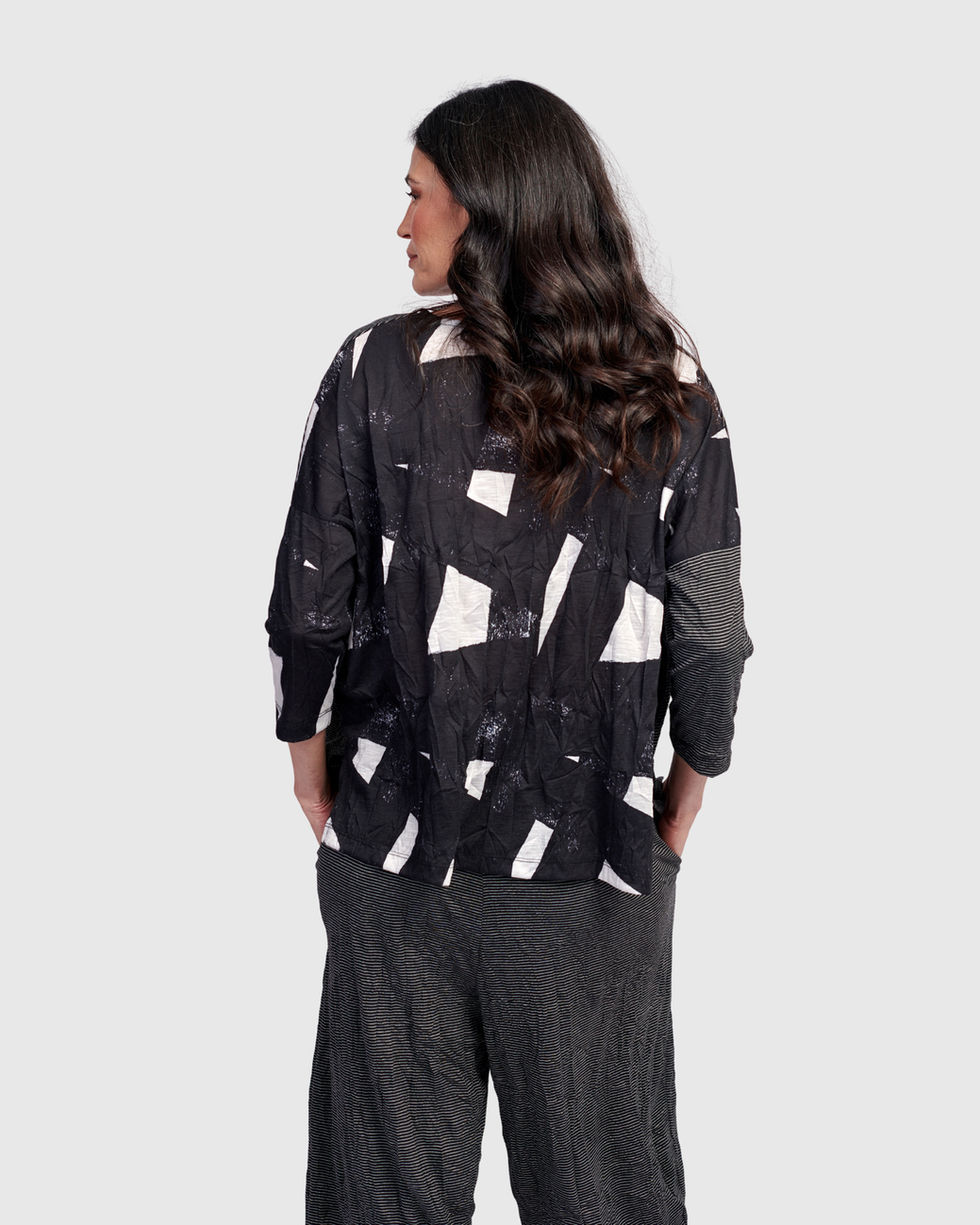 Alembika Inkline Mixed Media Tunic - Mono ST747M