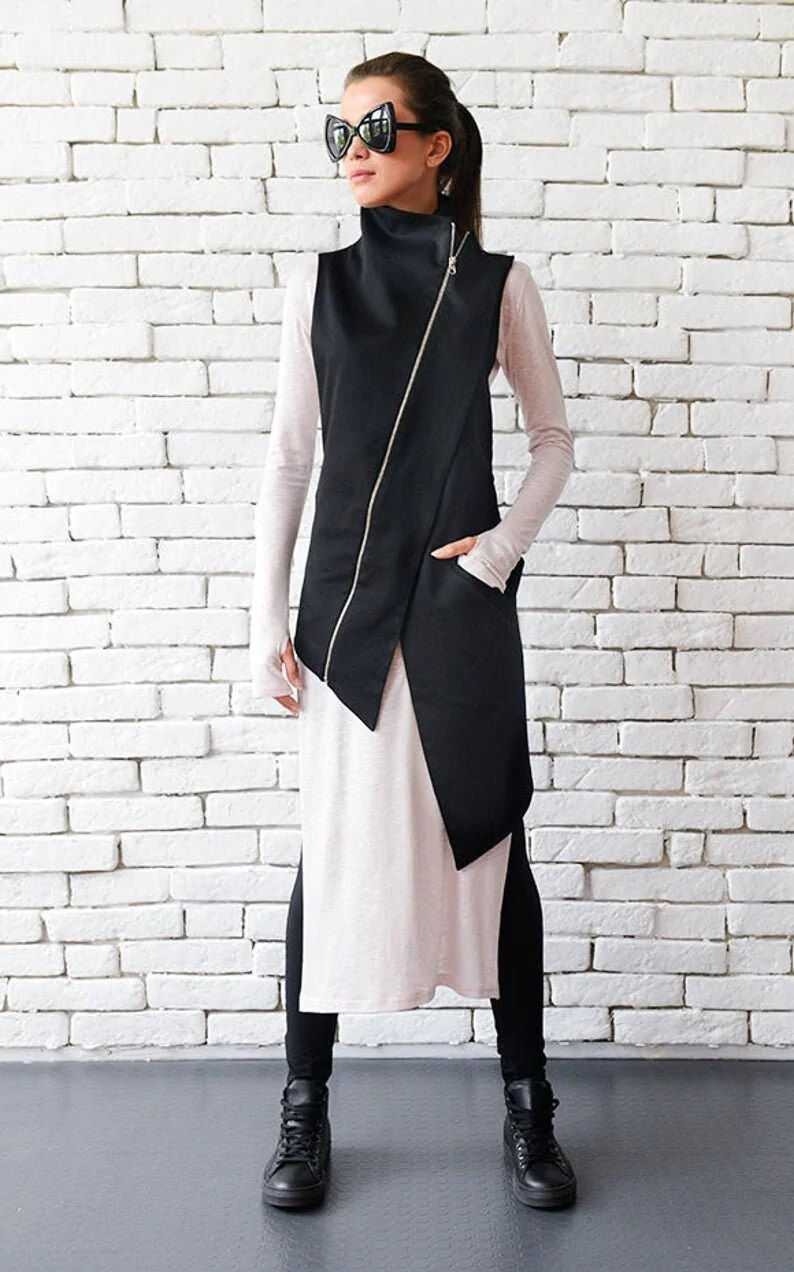 Metamorphoza Asymmetric Zipper Top METT0049