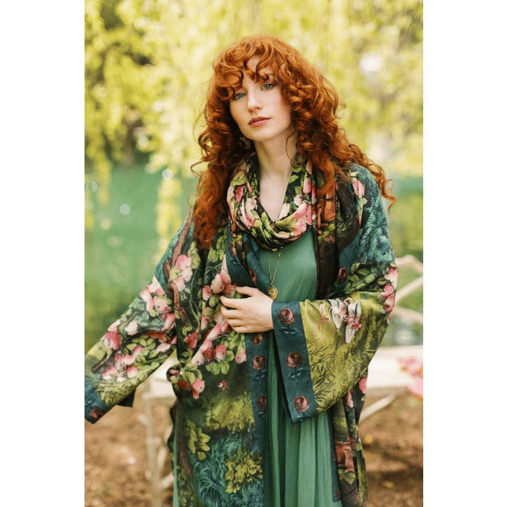 Market of Stars Daydreamer Scarf with Sleeping Beauty, Roses & Rabbits DAYDRSCF0