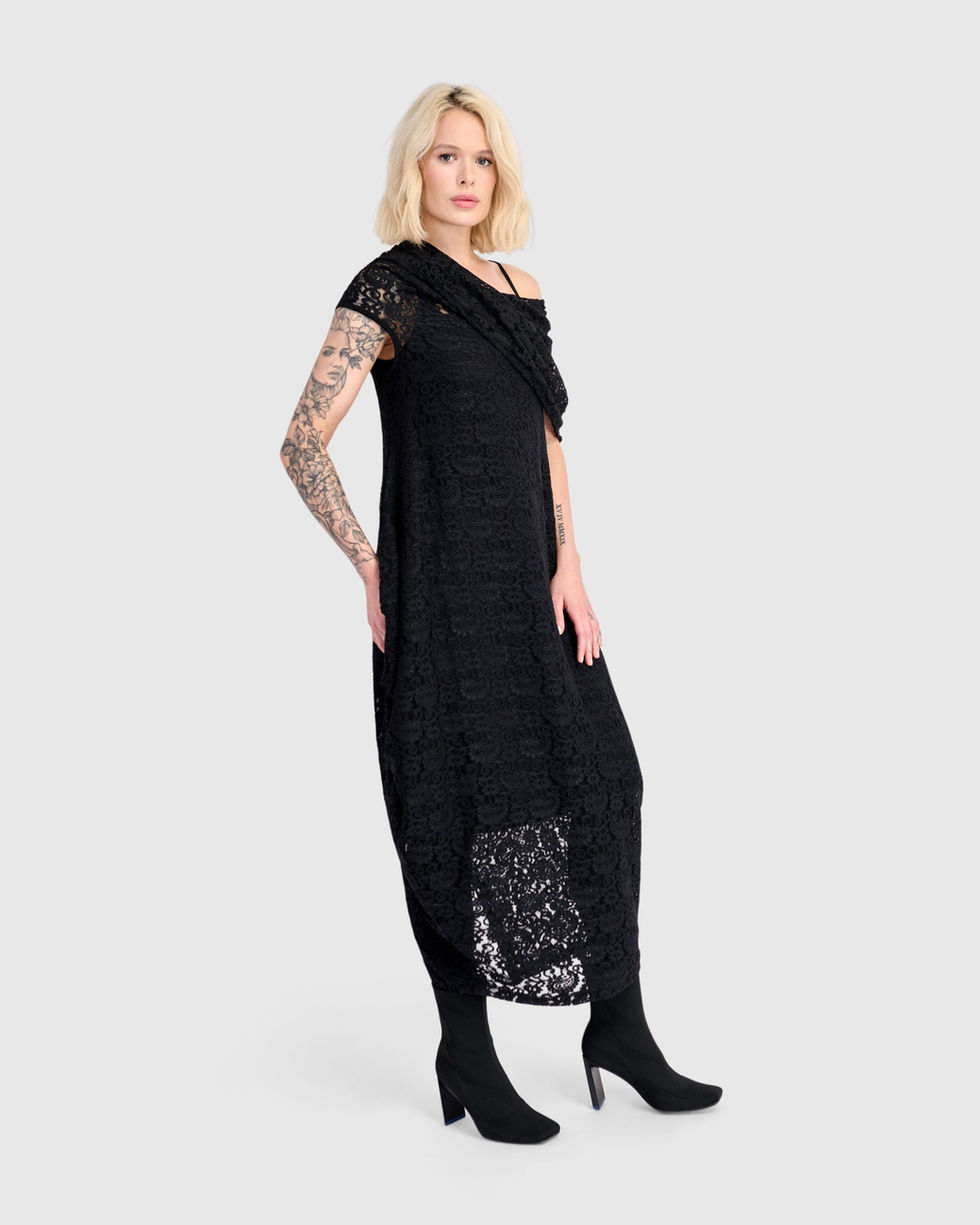 Alembika Savoir Lace Maxi Dress - Black ED710L