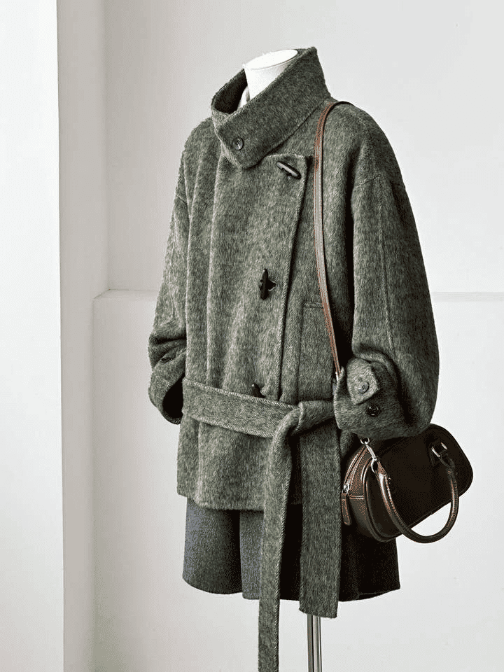 Loom & Line Astra Double-Faced Stand Collar Coat
