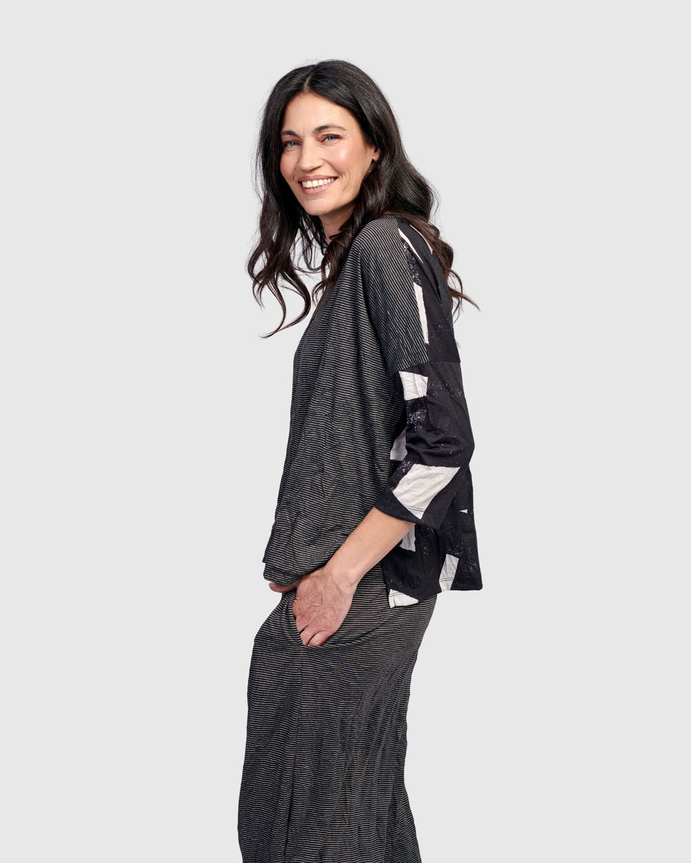 Alembika Inkline Mixed Media Tunic - Mono ST747M
