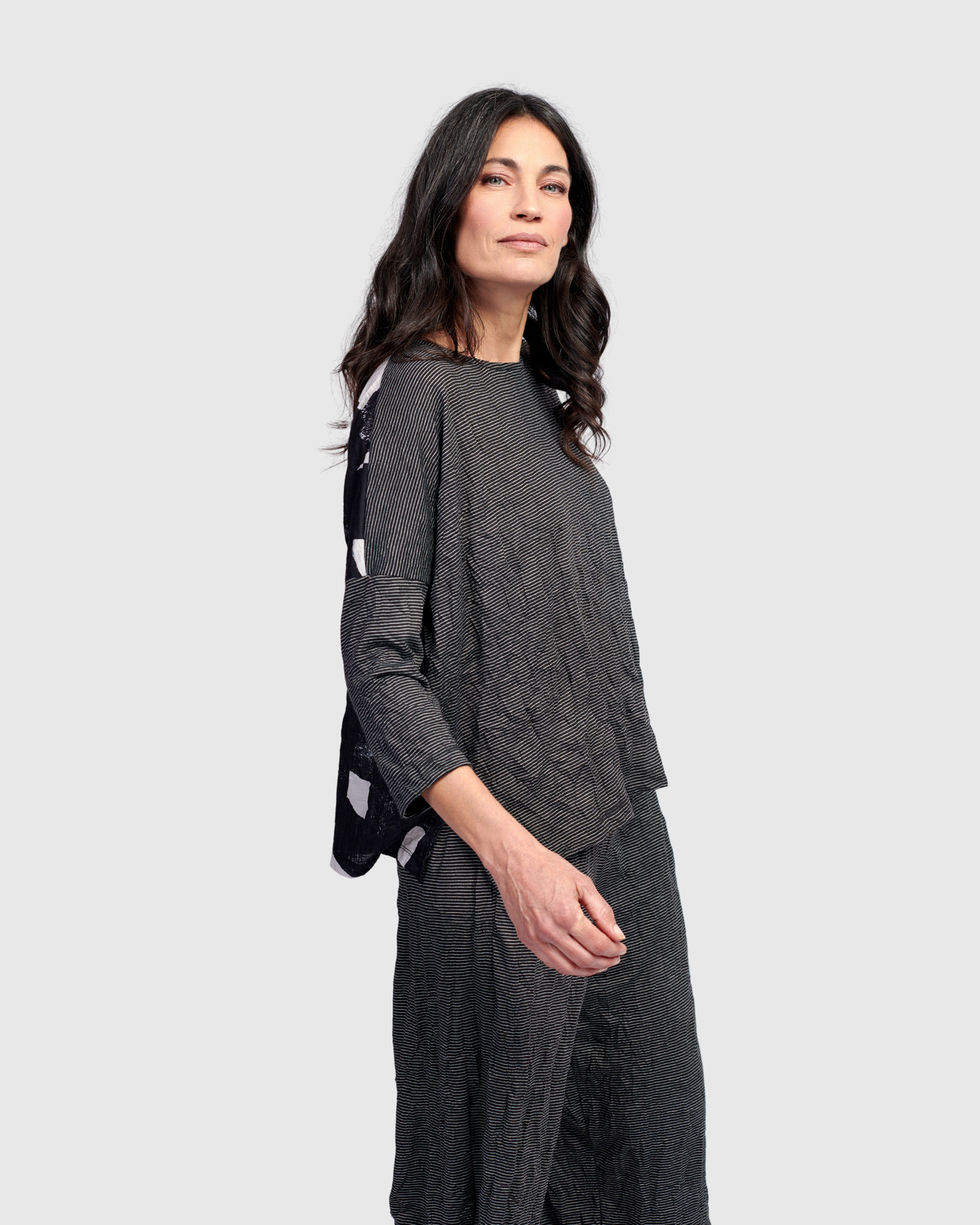 Alembika Inkline Mixed Media Tunic - Mono ST747M