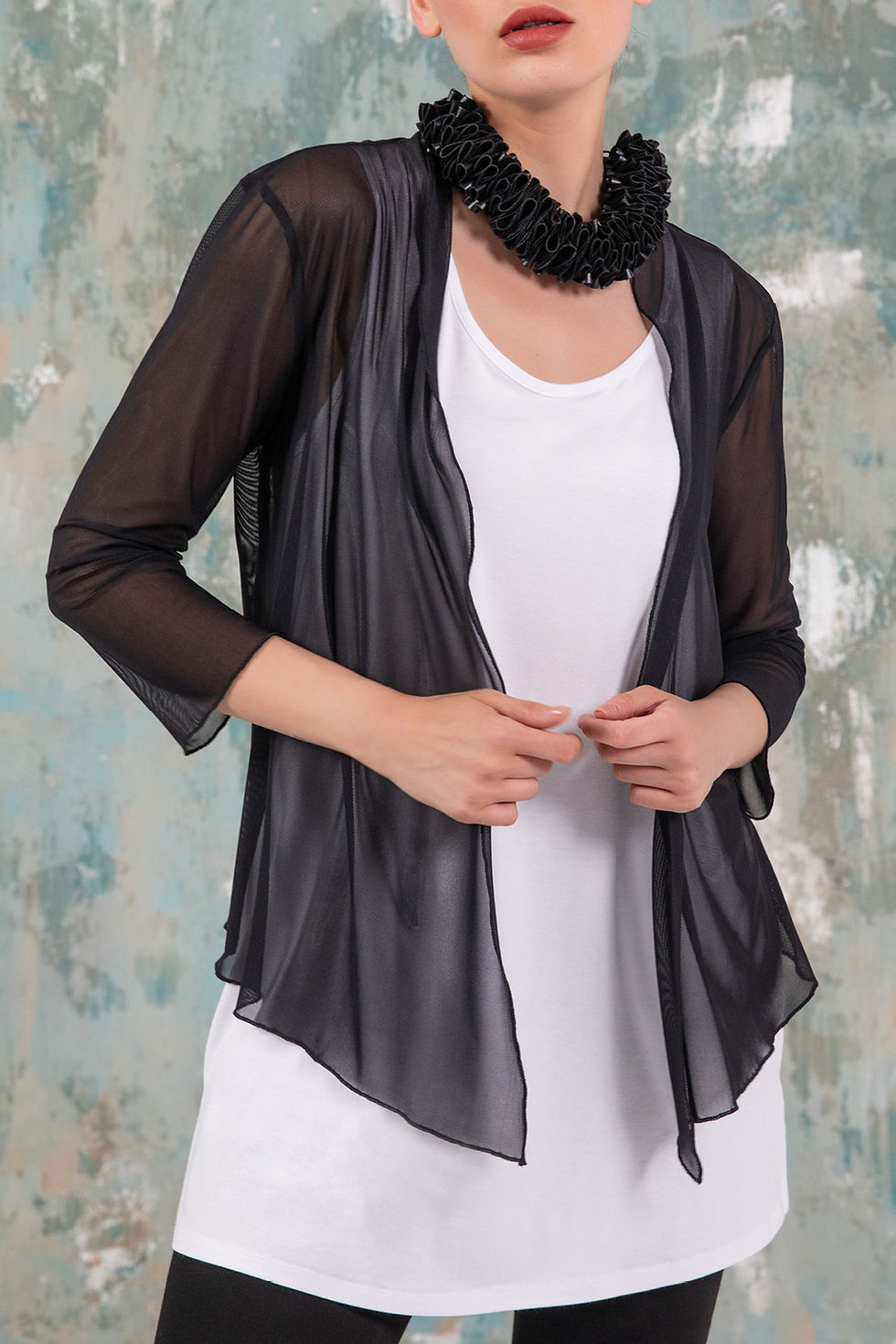 Kozan Melanie Cardi - Black Mesh SH-25265