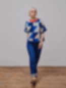 Calder Sweater Tee - Jacaranda model