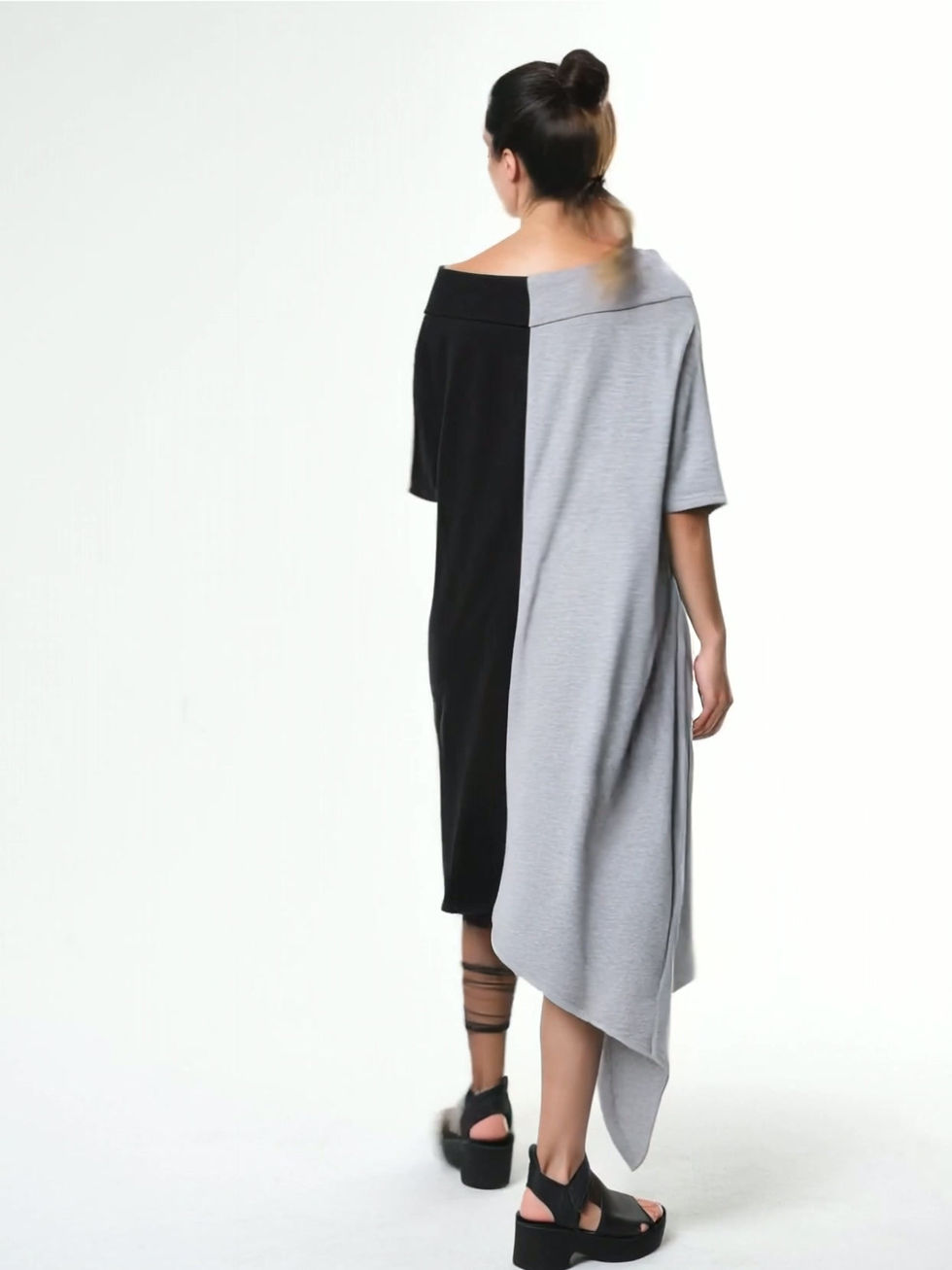 Metamorphoza Asymmetrical Oblique Dress METD0030