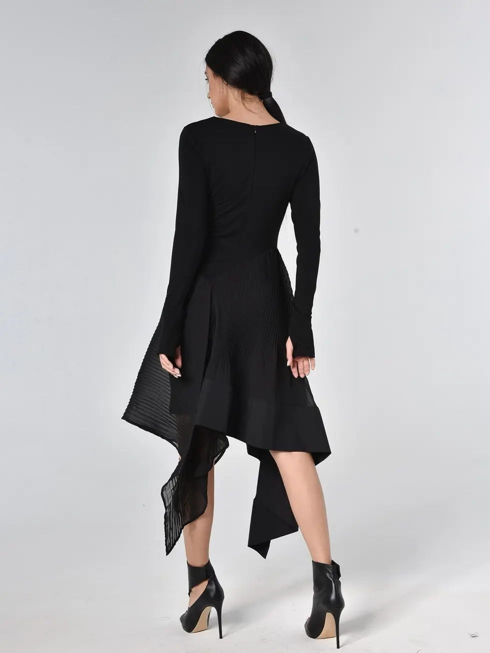 Metamorphoza Pleated Chiffon Dress METD0134