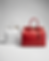 Modarno Lucia Italian Leather Handbag with Shoulder Strap - Rosso & White love launch