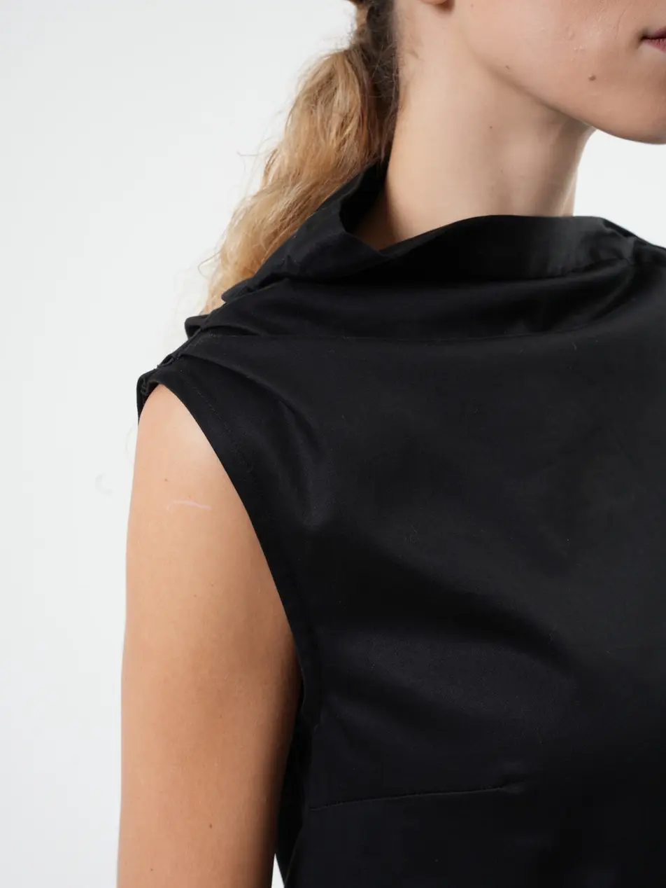 Metamorphoza Loose Black Tunic Dress METD0083