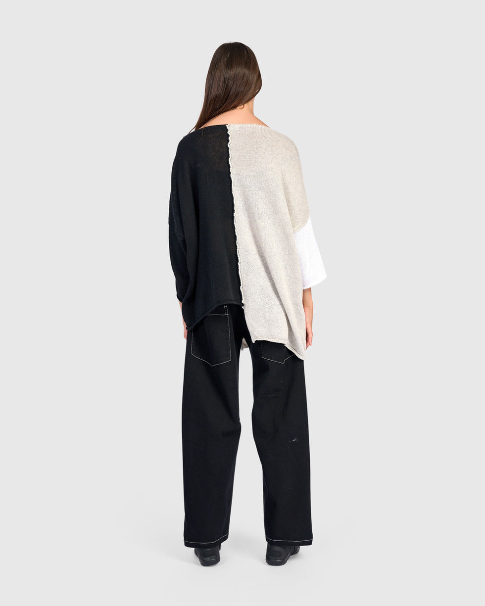 Alembika Contrast Tunic Sweater - Mix AS64M