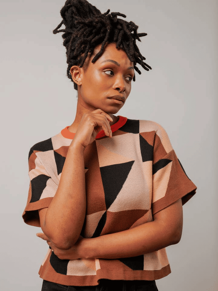 Endery Calder Sweater Tee - Heloconia