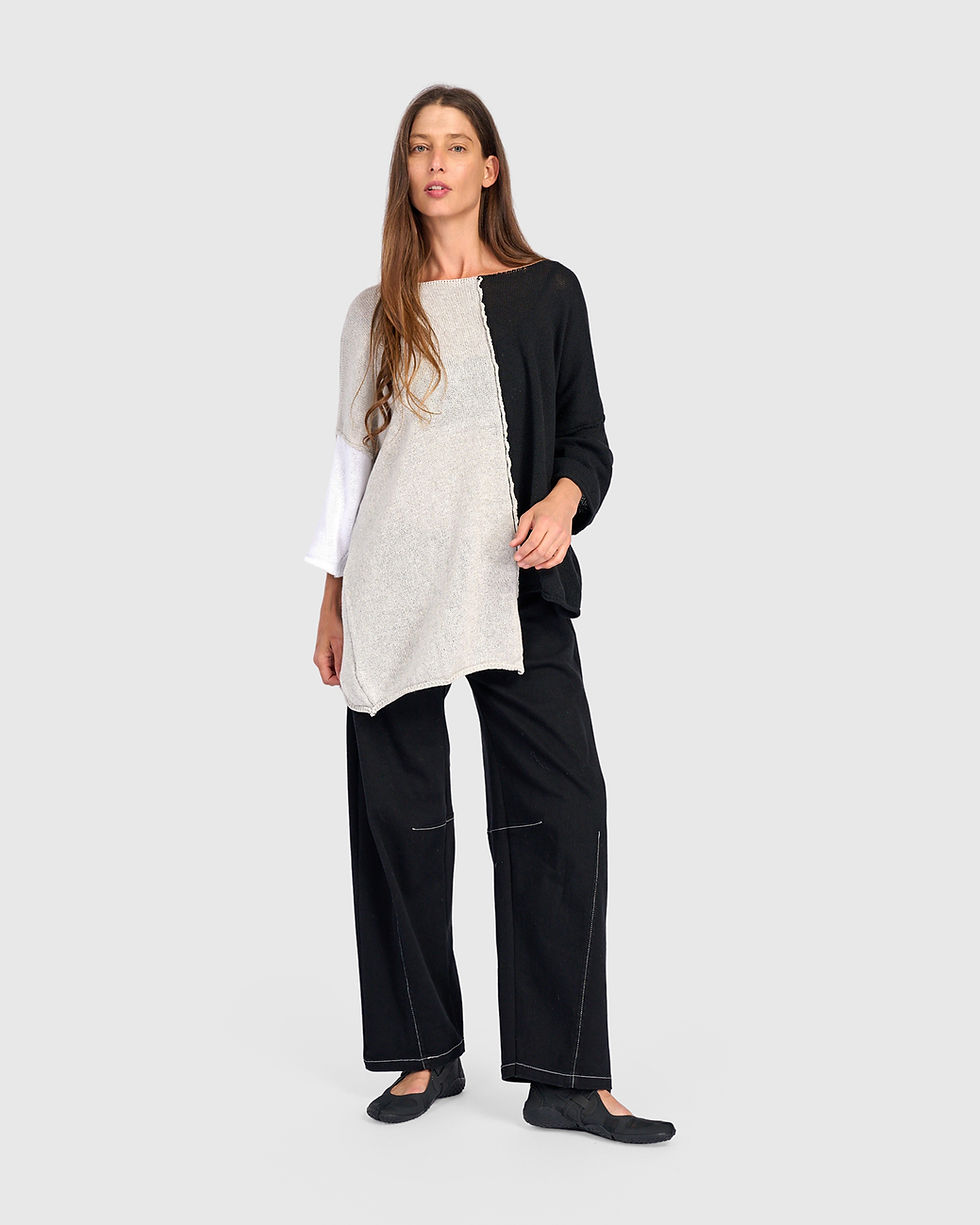 Alembika Contrast Tunic Sweater - Mix AS64M