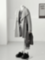Loom & Line Velin Wide Lapel Belted Wool Coat - Gray