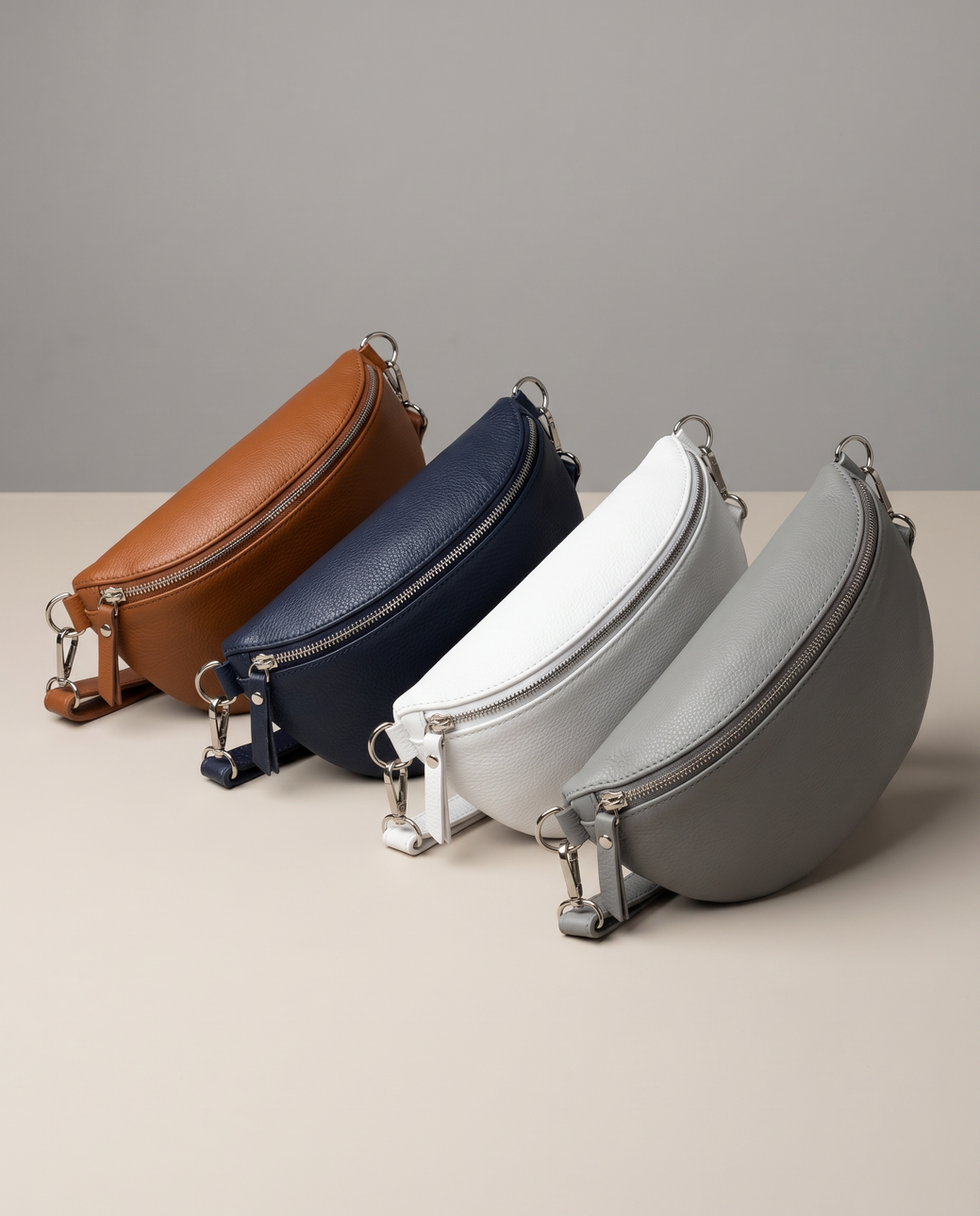 Modarno Unisex Convertible Italian Leather Bag - Crossbody & Waist 6c0728c7 love launch