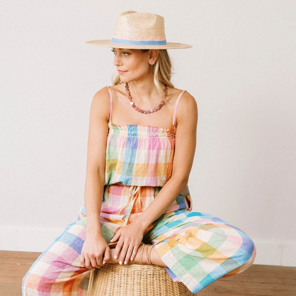 Sunshine Tienda Love Launch Rainbow Plaid Daphne Top TOP-DAP-WD