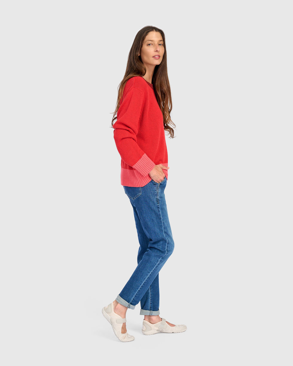 Alembika Pocket Sweater - Red AS54R