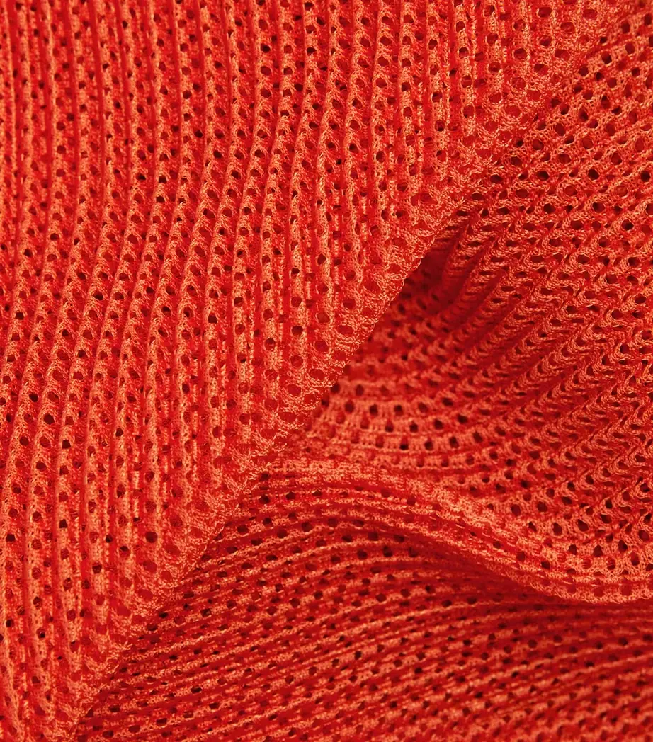 Masa Miyake Pleated Long Sleeve One Button Jacket in Orange