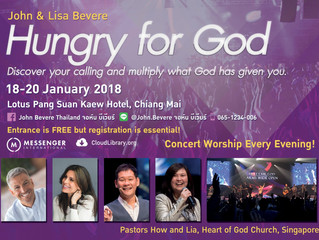 Why you should be at the Hungry for God Conference with John and Lisa Bevere in Chiang Mai, Thailand