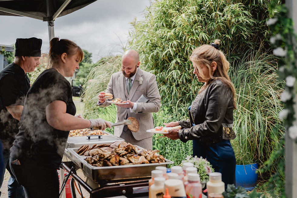 Blagdon Wharf BBQ wedding caterers EJ Photography