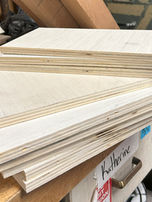 A pile of wooden boards.