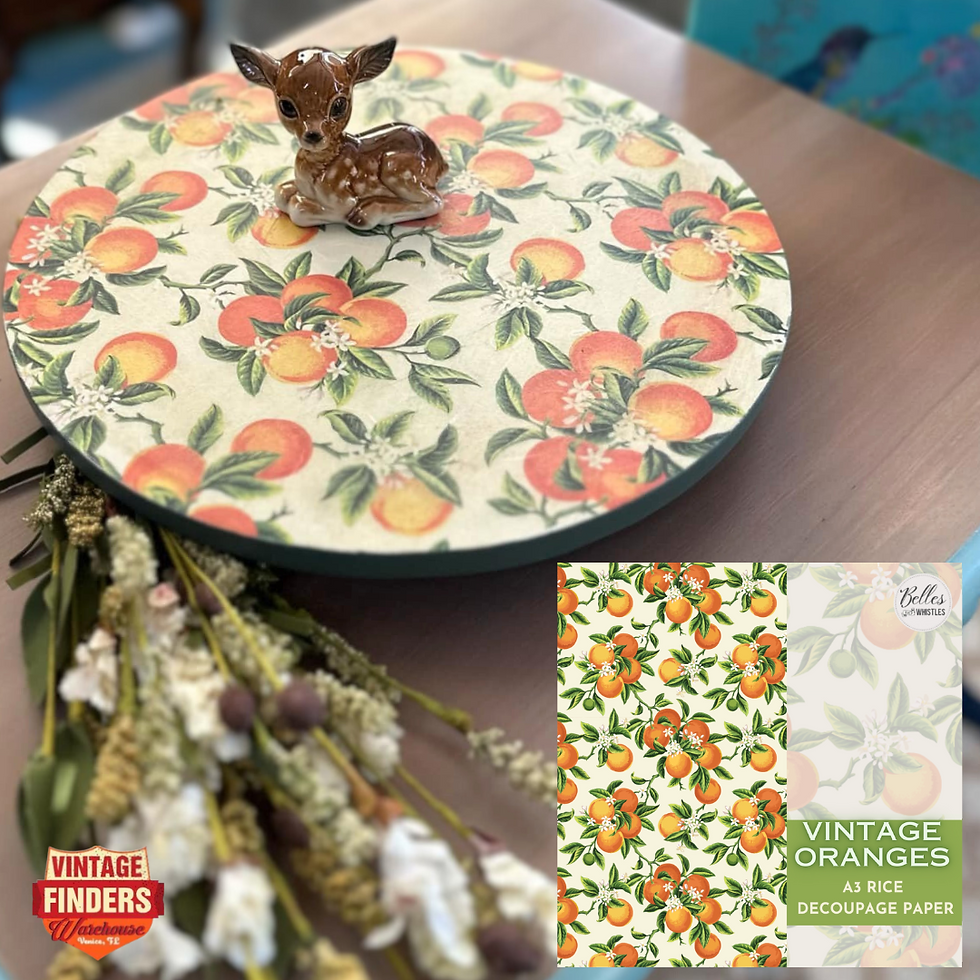 Vintage Oranges Decoupage Paper