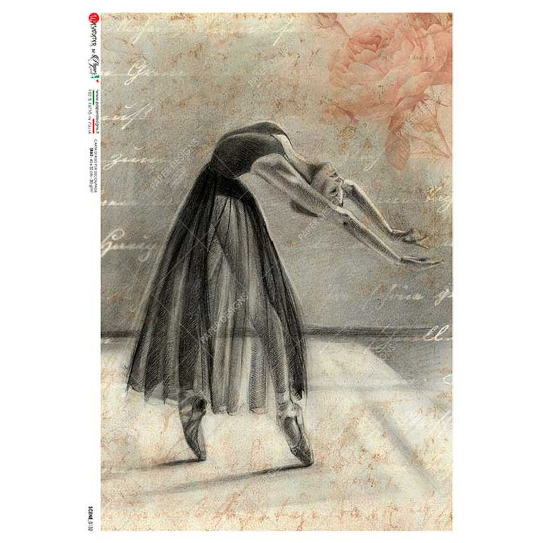 Graceful Ballerina - Decoupage Queen Paper