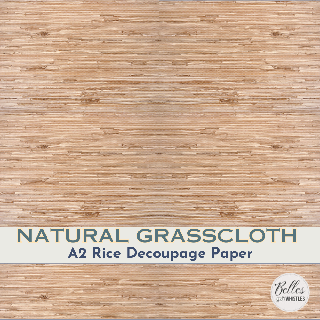 Natural Grasscloth Decoupage Paper