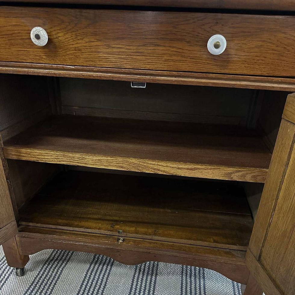 Thumbnail: 1800's Antique Oak Washstand / Cabinet