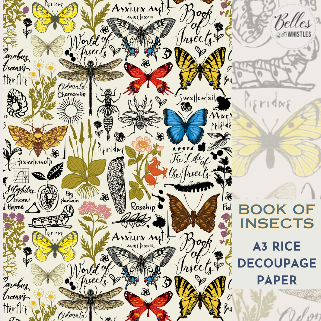 Book of Insects Decoupage Paper