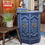 Thumbnail: Vintage Bohemian Style Round Side Table / Nightstand